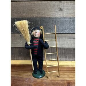 Byers Choice Caroler Child Sweeper Chimney Cleaner W/ Broom Ladder 1993